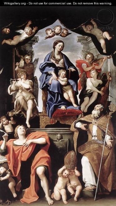 Madonna and Child with St Petronius and St John the Evangelist 1629 - Domenichino (Domenico Zampieri)