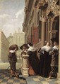 Conversation outside a Castle 1636 - Dirck Van Delen