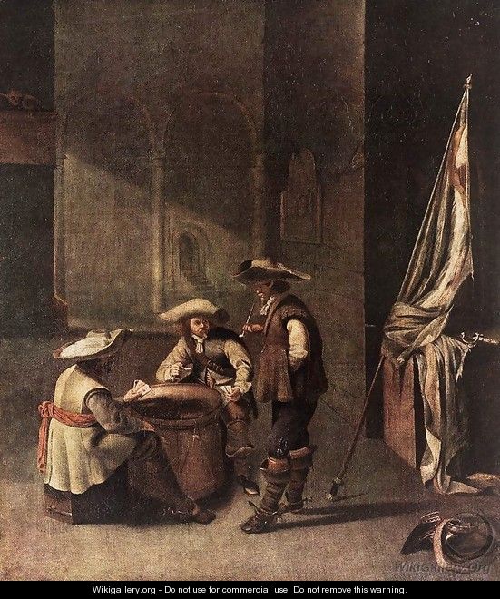 Guardroom with Soldiers Playing Cards - Jacob Duck