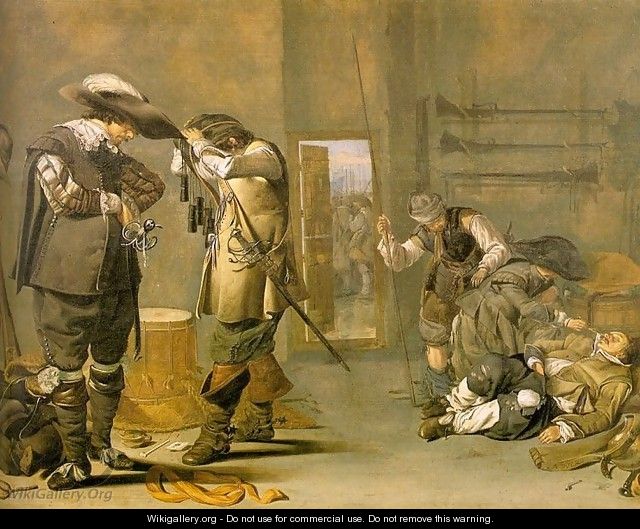 Soldiers Arming Themselves 1630s - Jacob Duck