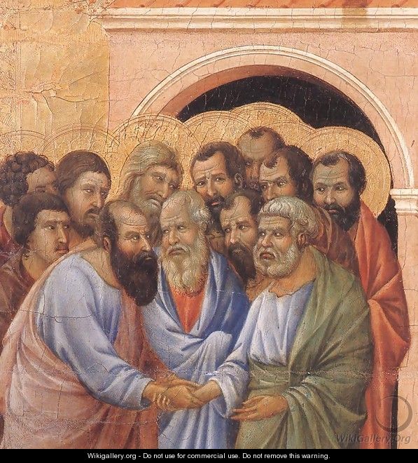 Parting from St John (detail) 1308-11 - Duccio Di Buoninsegna