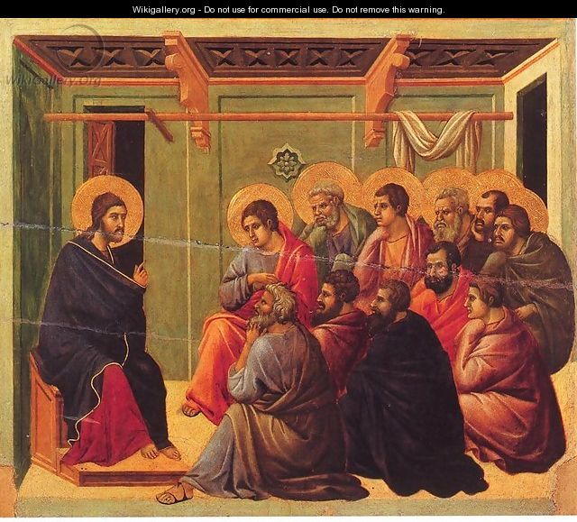 Christ Taking Leave of the Apostles 1308-11 - Duccio Di Buoninsegna