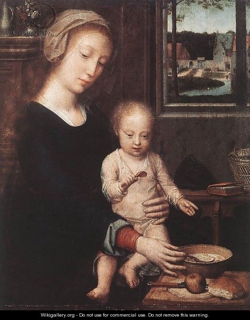 Madonna and Child with the Milk Soup c. 1520 - Gerard David