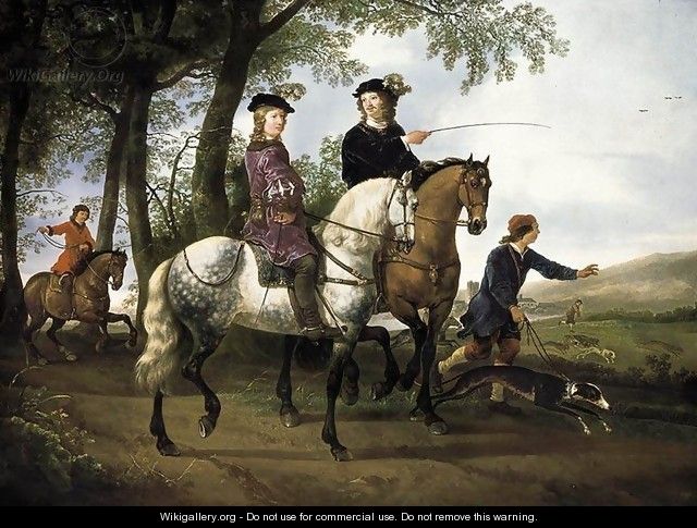 Landscape with a Hunt, 1650-55 - Aelbert Cuyp