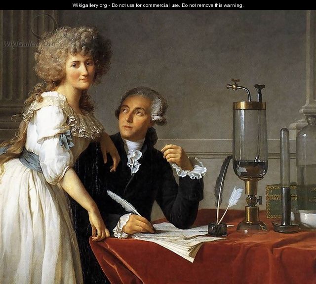 Portrait of Antoine-Laurent and Marie-Anne Lavoisier (detail) 1788 - Jacques Louis David