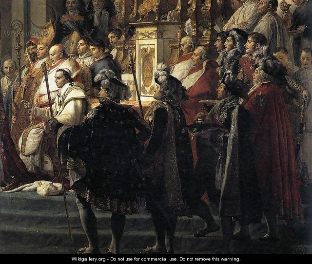 Consecration of the Emperor Napoleon I (detail 3) 1805-07 - Jacques Louis David
