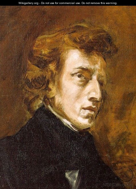 Portrait of Frédéric Chopin (unfinished) 1838 - Eugene Delacroix