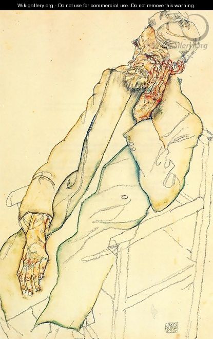 Portrait Of Johann Harms - Egon Schiele
