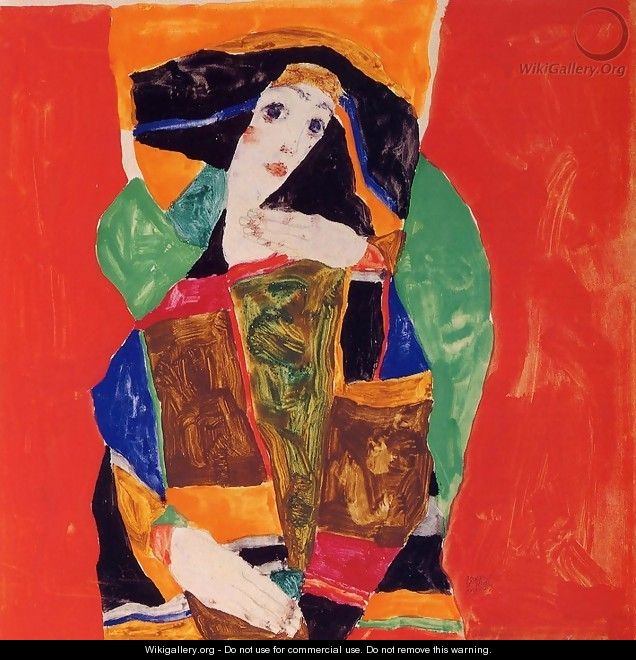 Portrait Of A Woman - Egon Schiele