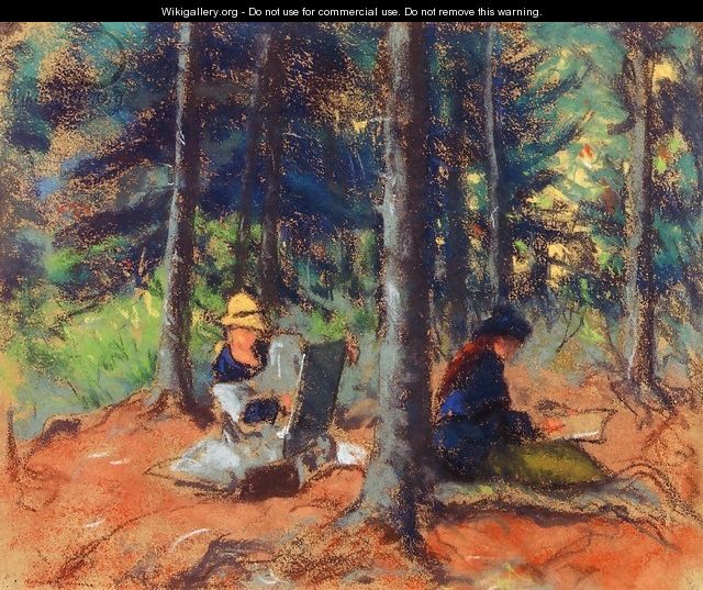 Artists In The Woods - Robert Henri