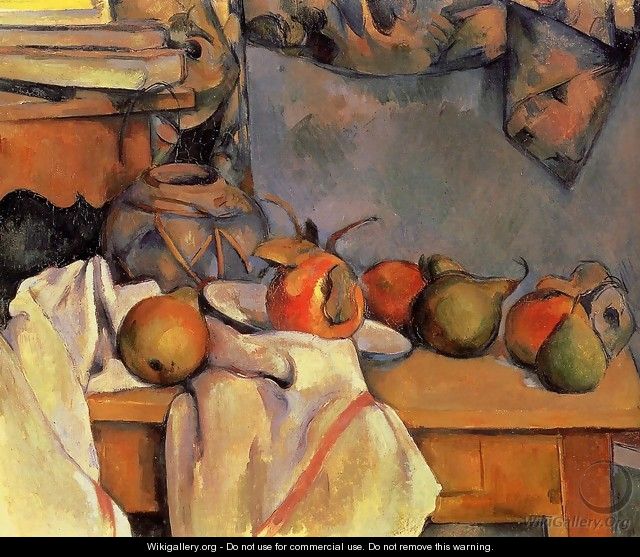 Still Life With Pomegranate And Pears - Paul Cezanne