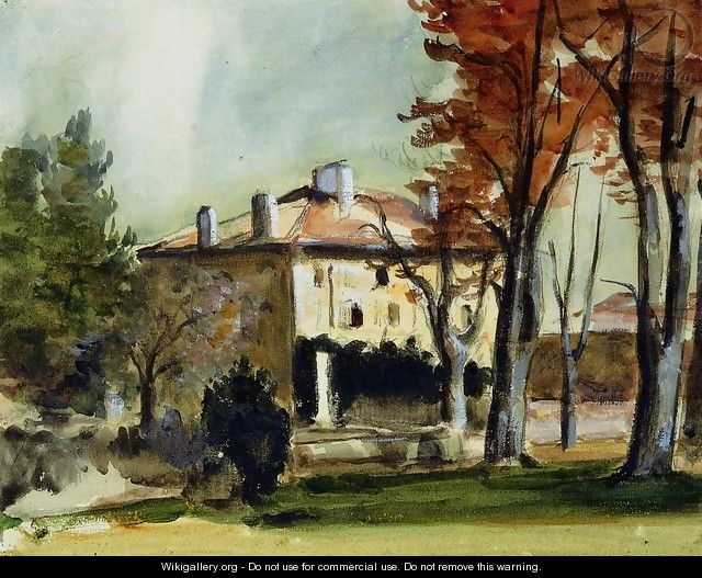 The Manor House At Jas De Bouffan - Paul Cezanne
