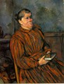 Woman In A Red Striped Dress - Paul Cezanne
