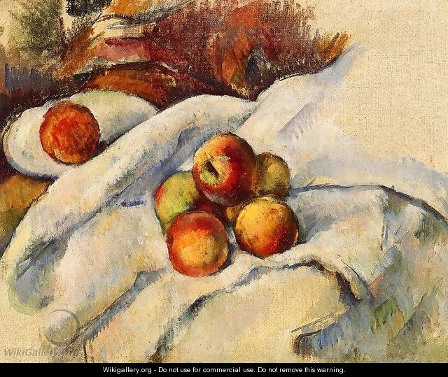 Apples On A Sheet - Paul Cezanne