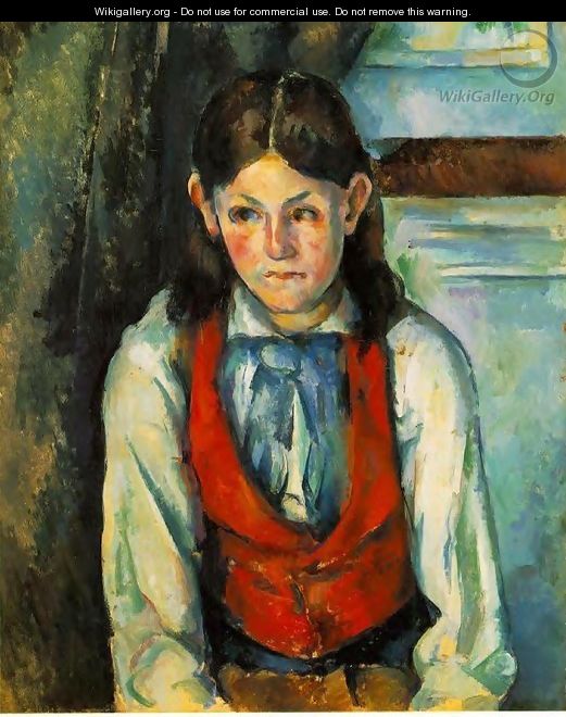 Boy In A Red Vest 4 - Paul Cezanne