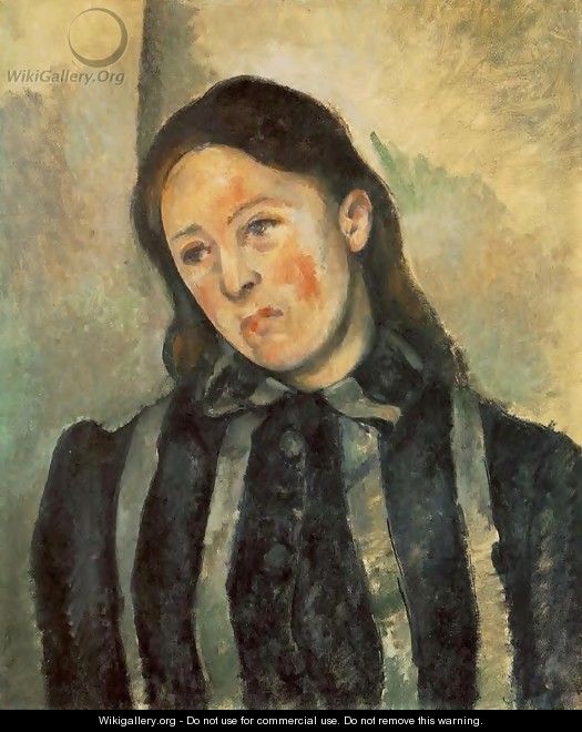 Madame Cezanne With Unbound Hair - Paul Cezanne