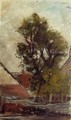 The Tree In The Farm Yard (sketch) - Paul Gauguin
