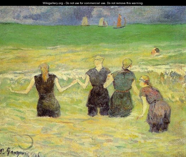 Women Bathing Dieppe - Paul Gauguin
