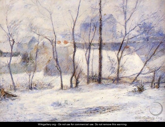 Winter Landscape Effect Of Snow Aka Snow At Vaugirard II - Paul Gauguin