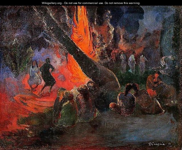 Upaupa Aka Fire Dance - Paul Gauguin