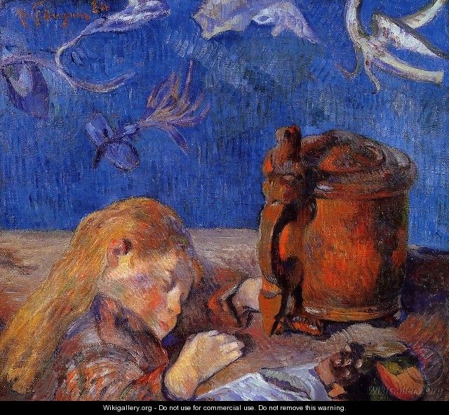 Clovis Gauguin Asleep - Paul Gauguin