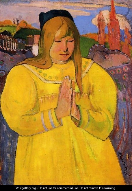 Breton Woman In Prayer - Paul Gauguin