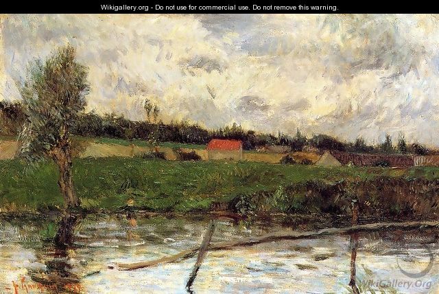Riverside Aka Breton Landscape - Paul Gauguin