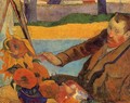 Portrait Of Vincent Van Gogh Painting Sunflowers Aka Villa Rotunda By Emma Ciardi - Paul Gauguin