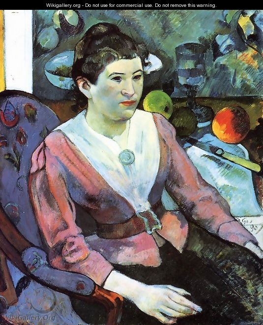 Portrait Of A Woman With Cezanne Still Life - Paul Gauguin
