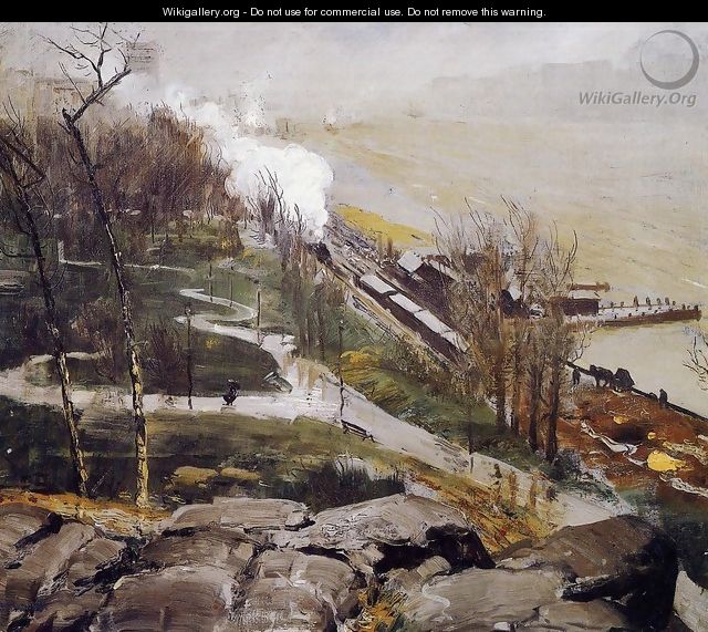 Rain On The River - George Wesley Bellows