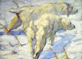 Siberian Sheepdogs Aka Siberian Dogs In The Snow - Franz Marc