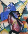Two Horses Red And Blue - Franz Marc