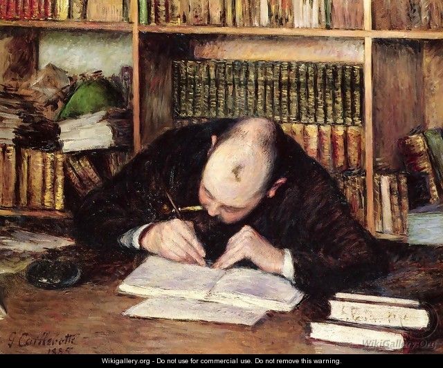 Portrait Of A Man Writing In His Study - Gustave Caillebotte