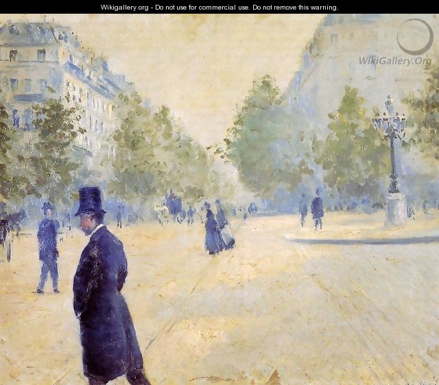 Place Saint Augustin Misty Weather - Gustave Caillebotte