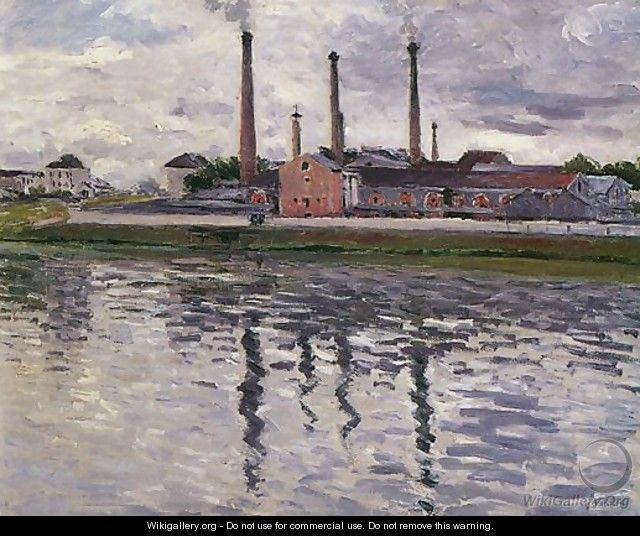 Factories At Argenteuil - Gustave Caillebotte