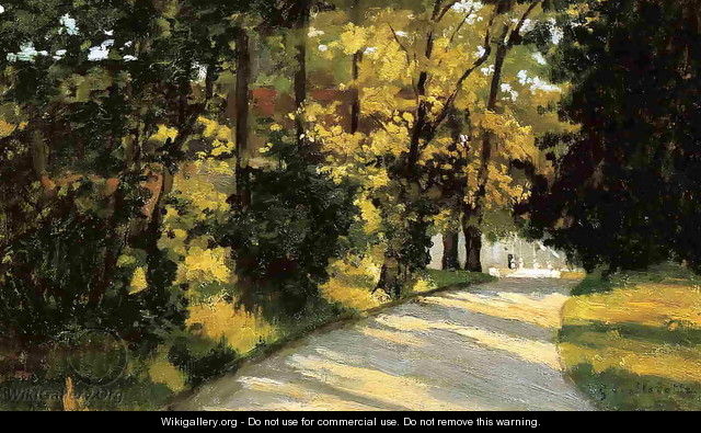 Yerres Path Through The Woods In The Park - Gustave Caillebotte