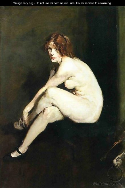 Nude Girl Miss Leslie Hall - George Wesley Bellows