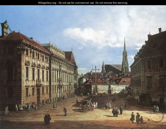 Vienna, the Lobkowitzplatz - Bernardo Bellotto (Canaletto)