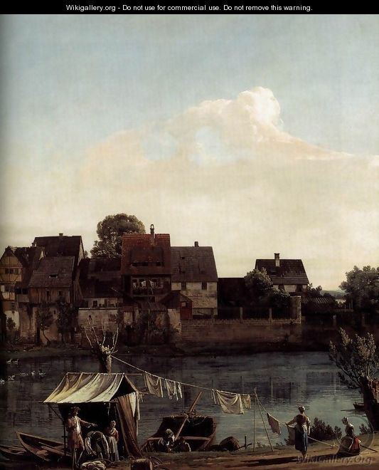 Pirna Seen from the Harbour Town (detail) 1753-55 - Bernardo Bellotto (Canaletto)
