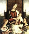 Madonna and Child with Sts Mary Magdalene and Catherine of Alexandria - Bernardino di Bosio (see ZAGANELLI)