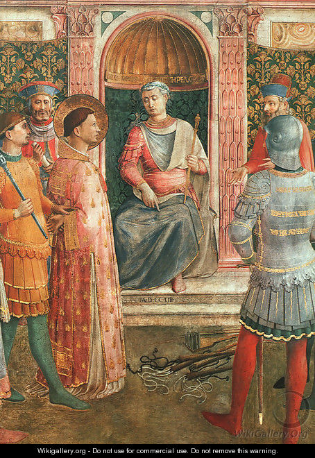 Saint Lawrence before Valerianus (with Benozzo Gozzoli), 1447-49 - Angelico Fra