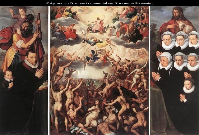 The Last Judgement c. 1580 (140 x 52 cm -each wings) - Jacob De Backer