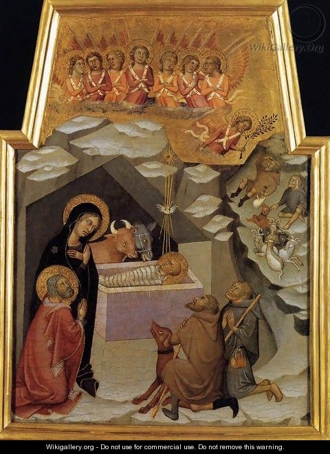 Nativity and Adoration of the Shepherds c. 1383 - Manfredi de Battilor Bartolo Di Fredi Fredi