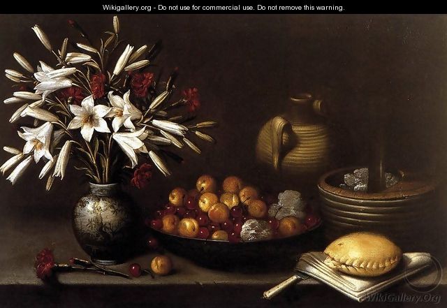 Still-Life with Flowers and Fruit 1643 - Francisco Barrera