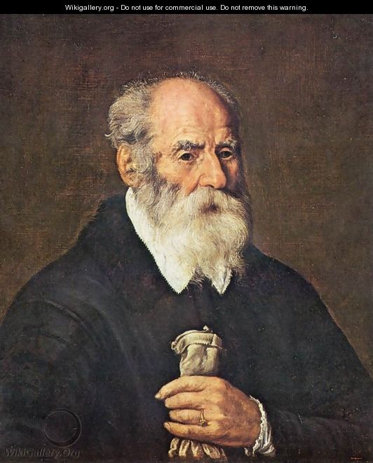 Portrait of an Old Man with Gloves - Marcantonio Bassetti