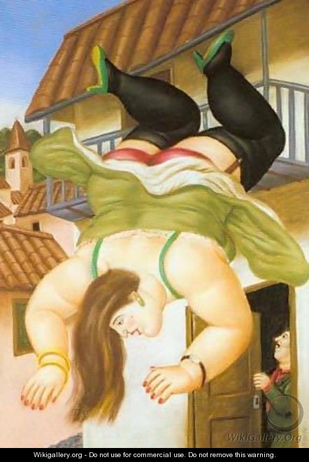 Woman Falling From a Balcony 1994 - Fernando Botero