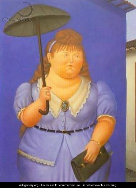 Woman with Umbrella 1995 - Fernando Botero