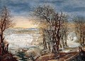 Winter Landscape in the Fôret de Soignes, with the Flight Into Egypt - Denys Van Alsloot