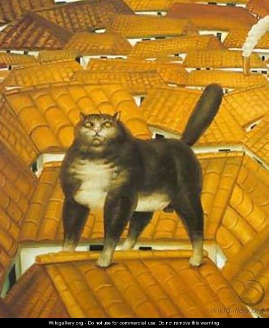 Cat on a roof 1978 - Fernando Botero