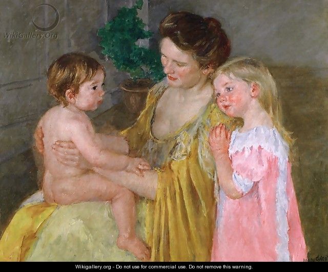 Mother And Two Children - Mary Cassatt